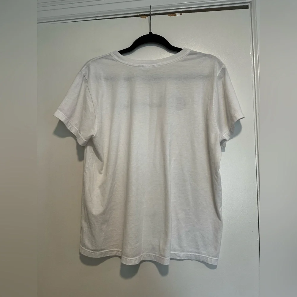 Champion 90s Mens XL White Felt Logo Applique Short Sleeve Casual Grunge. - Picture 2 of 13